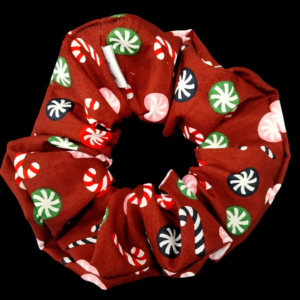 "Chocolate with candies Christmas scrunchie"