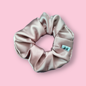 "Silk touch satin scrunchie"
