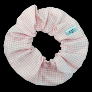 "Pink carreau scrunchie "