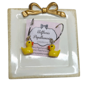"Rubber duck earrings"