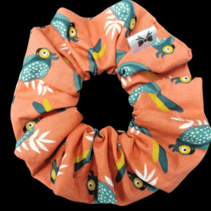 "Crazy parrots scrunchie "