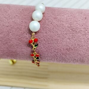 "Cherries/pearl bracelet "