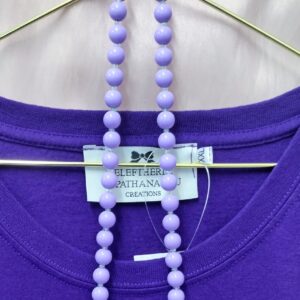 "Lobster/mauve necklace"