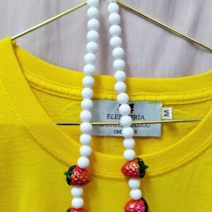 "Strawberry/white necklace"
